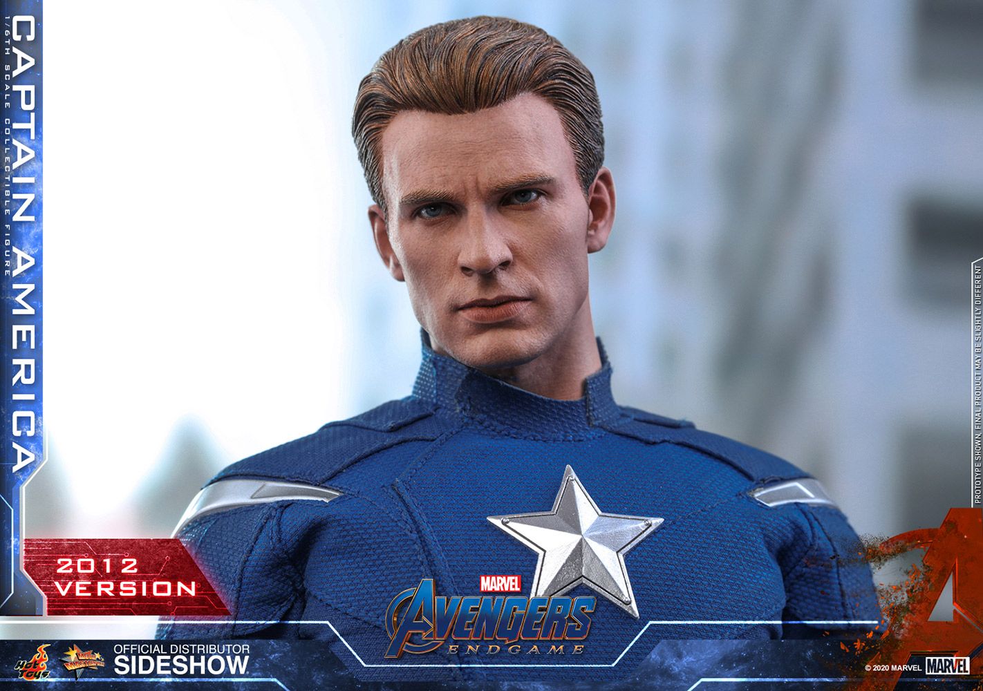 Foto 8 pulgar | Figura Capitán América Versión 2012 Marvel Avengers: Endgame Hot Toys 1:6 de Escala