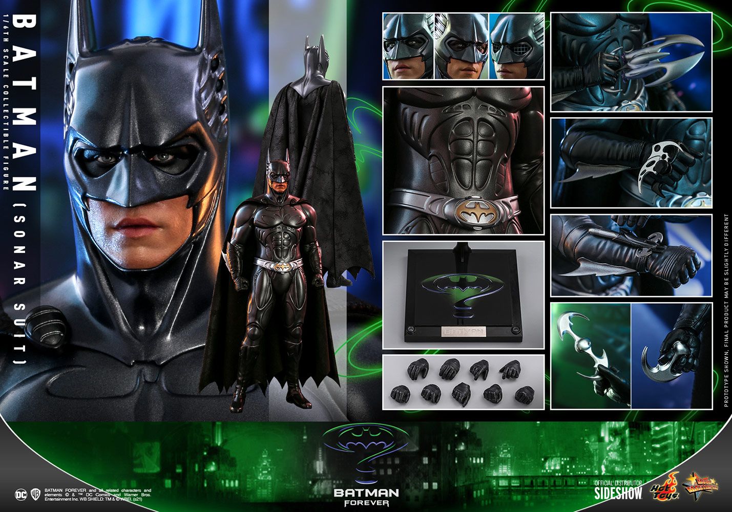 Foto 9 pulgar | Figura Batman Traje Sonar DC Batman Forever Hot Toys 1:6 de Escala