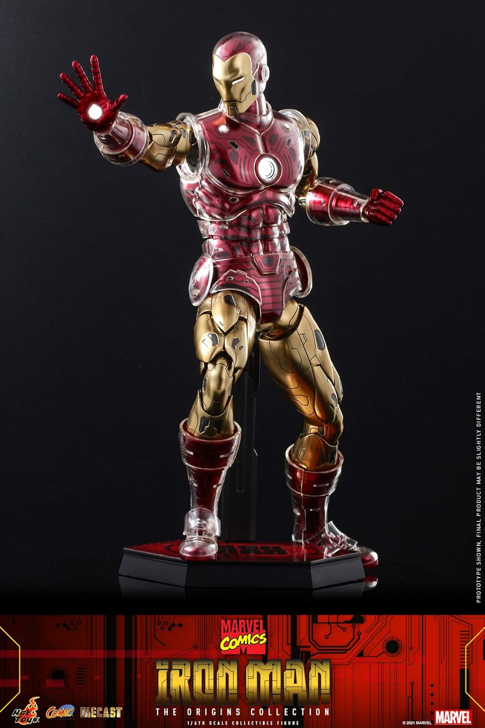 Foto 5 pulgar | Figura Iron Man Marvel Comics The Origins Collection Hot Toys 1:6 de Escala