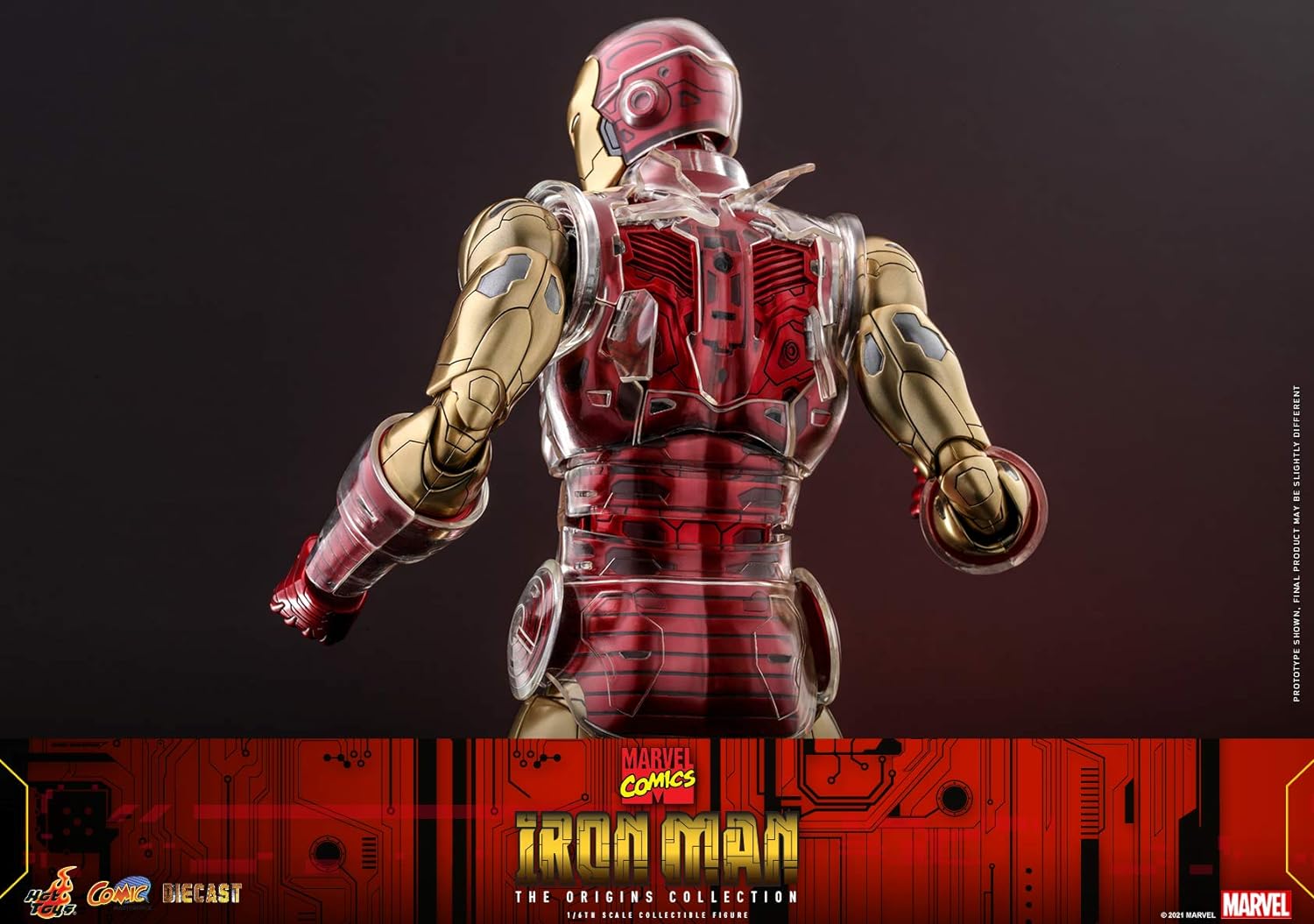 Foto 7 pulgar | Figura Iron Man Marvel Comics The Origins Collection Hot Toys 1:6 de Escala