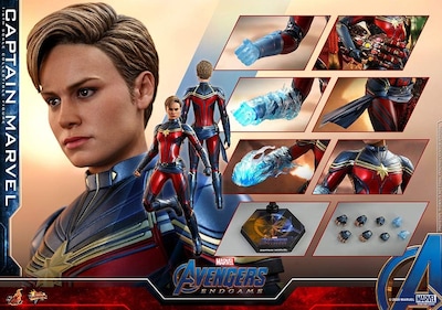 Foto 7 | Figura Capitana Marvel Avengers: Endgame Hot Toys 1:6 de Escala