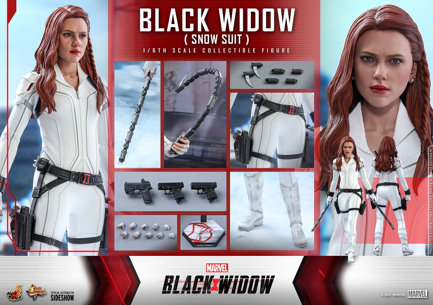 Foto 9 pulgar | Figura Black Widow Traje de Nieve Marvel Black Widow Hot Toys 1:6 de Escala