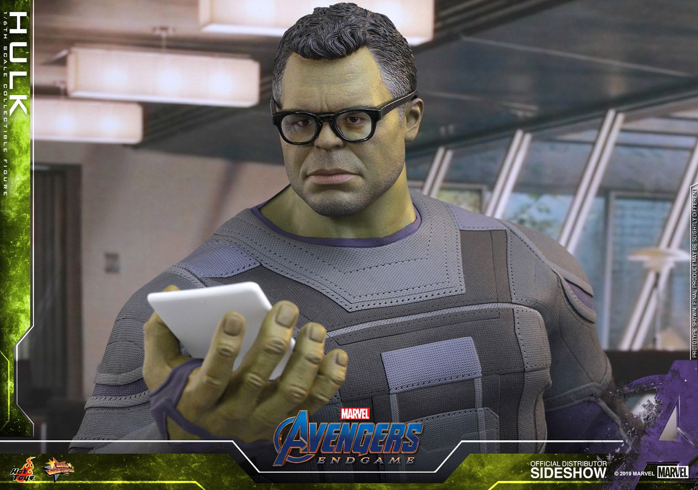 Foto 6 pulgar | Figura Hulk Marvel Avengers: Endgame Hot Toys 1:6 de Escala