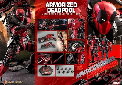 Foto 8 | Figura Armorized Deadpool Marvel Armorized Warrior Hot Toys 1:6 de Escala