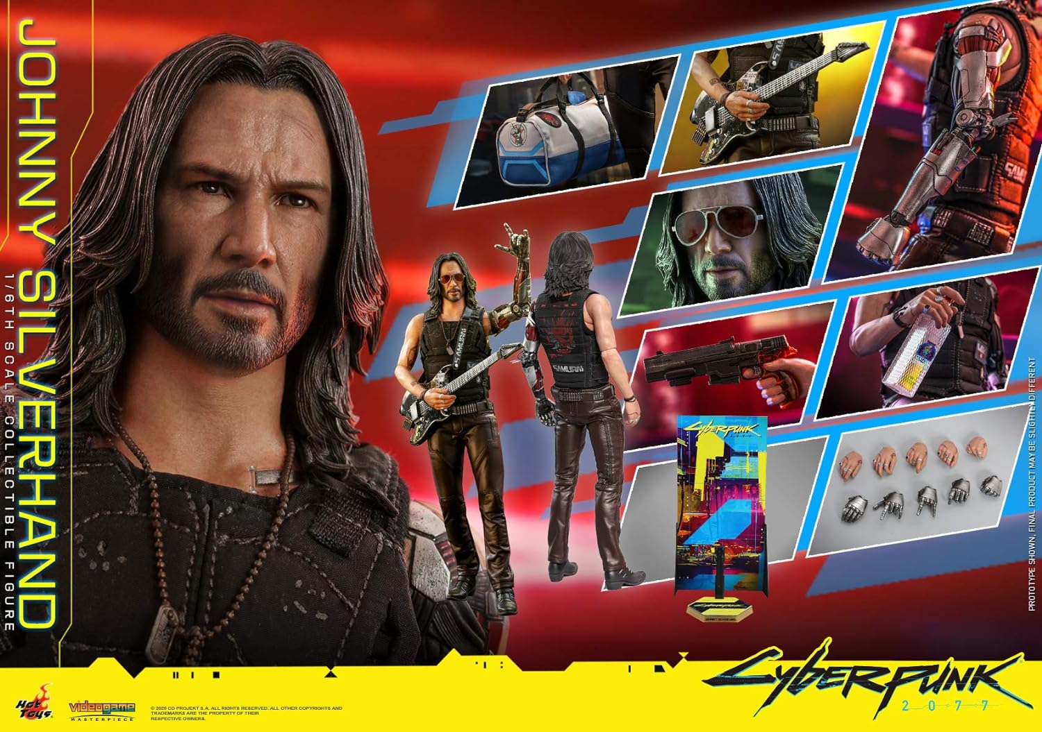 Foto 9 pulgar | Figura Johnny Silverhand Cyberpunk 2077 Hot Toys 1:6 de Escala