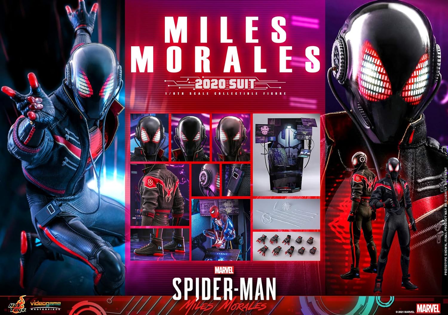 Foto 9 pulgar | Figura Hot Toys 1:6 de Escala Marvel Spider-man: Miles Morales 2020 Suit