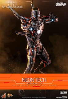Foto 2 | Figura Hot Toys 1:6 De Escala Marvel Avengers Infinity War: Neon Tech Iron Man 4.0 2021 Toy Fair Exclusive