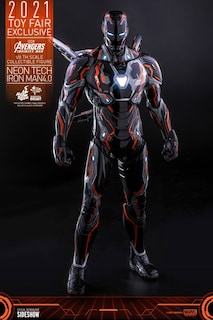 Foto 4 | Figura Hot Toys 1:6 De Escala Marvel Avengers Infinity War: Neon Tech Iron Man 4.0 2021 Toy Fair Exclusive
