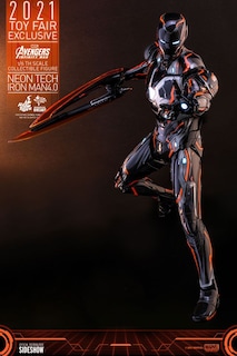 Foto 5 | Figura Hot Toys 1:6 De Escala Marvel Avengers Infinity War: Neon Tech Iron Man 4.0 2021 Toy Fair Exclusive