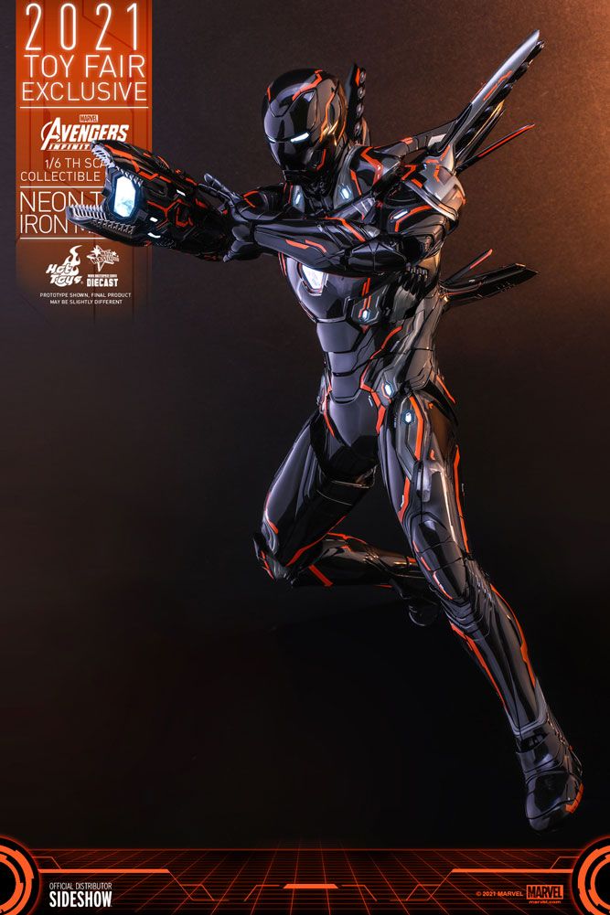 Foto 7 pulgar | Figura Hot Toys 1:6 De Escala Marvel Avengers Infinity War: Neon Tech Iron Man 4.0 2021 Toy Fair Exclusive