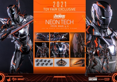 Foto 8 | Figura Hot Toys 1:6 De Escala Marvel Avengers Infinity War: Neon Tech Iron Man 4.0 2021 Toy Fair Exclusive