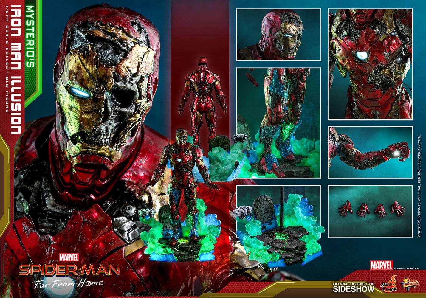 Foto 8 | Figura Hot Toys 1:6 De Escala Marvel Spider-man Far From Home: Mysterio's Iron Man Illusion