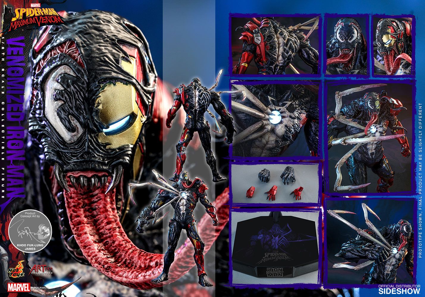 Foto 7 | Figura Hot Toys 1:6 De Escala Marvel Spider-man Maximum Venom: Venomized Iron Man