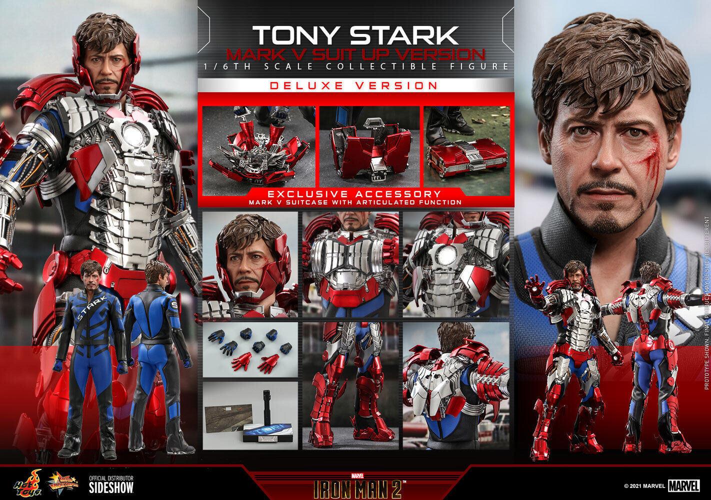 Foto 9 pulgar | Figura Hot Toys 1:6 De Escala Iron Man 2: Tony Stark Deluxe Version