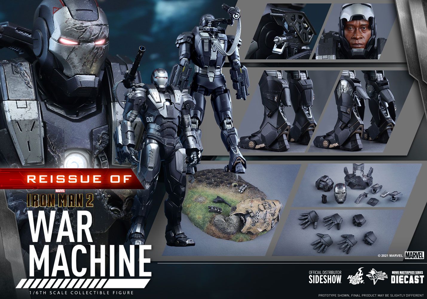 Foto 8 pulgar | Figura Hot Toys 1:6 De Escala Iron Man 2: War Machine