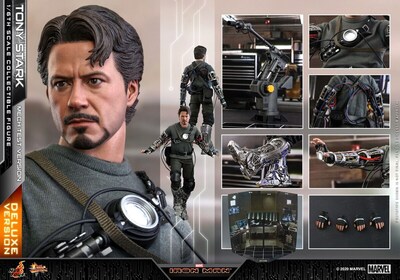 Foto 8 | Figura Hot Toys 1:6 De Escala Marvel Iron Man: Tony Stark/ Mech Test Deluxe Version