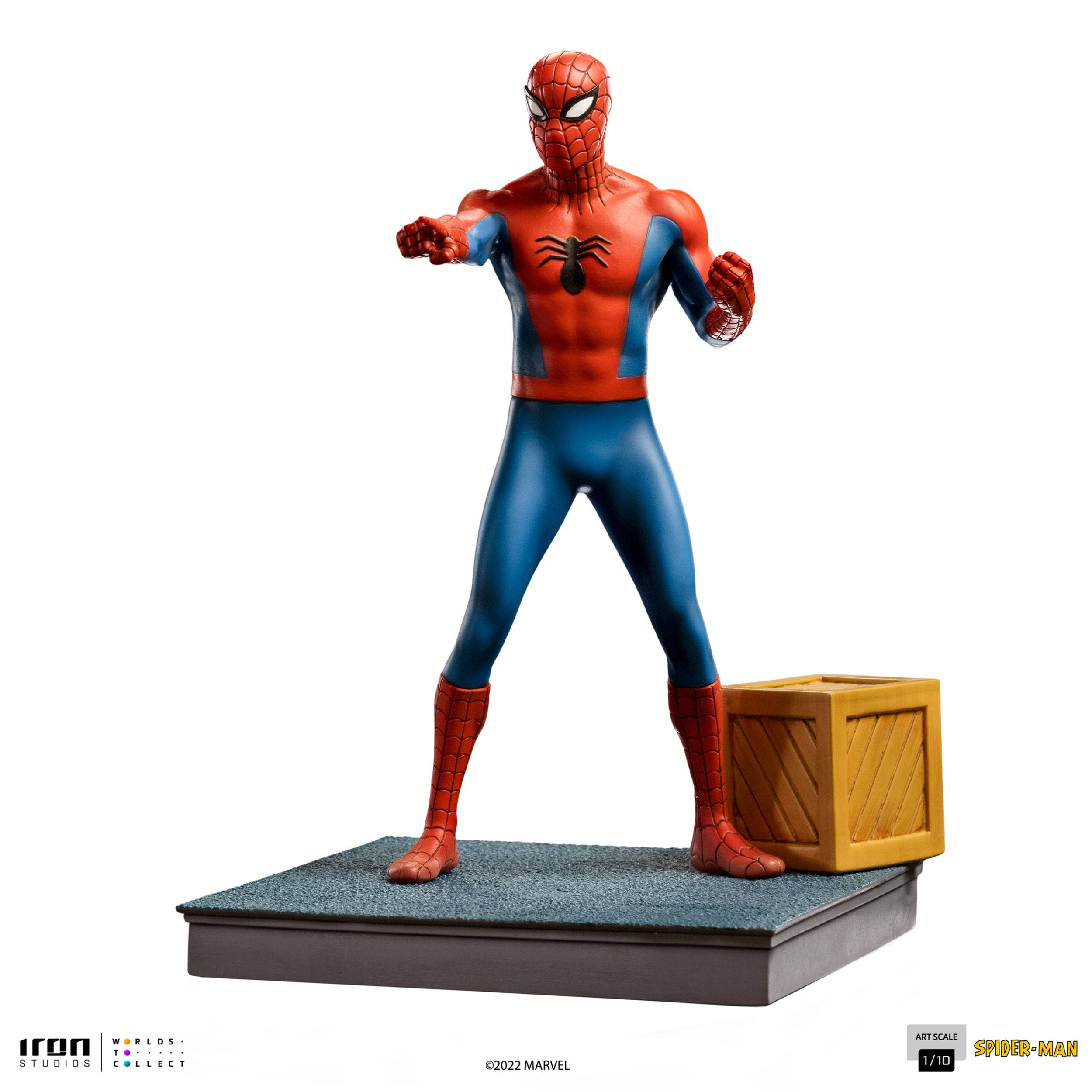 Estatua Coleccionable Iron Studios Spider-man ('60 Animated Series) 1:10 De Escala
