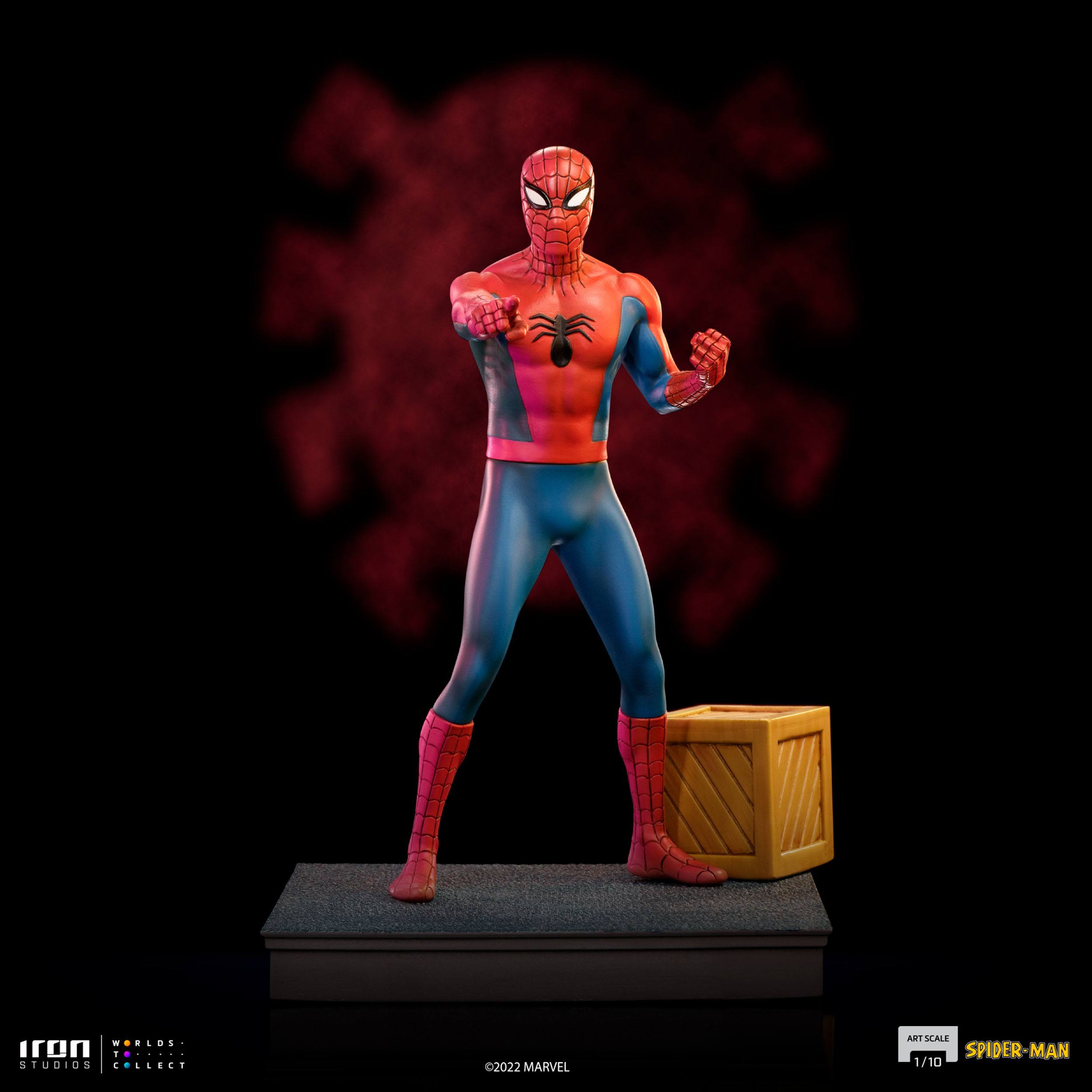 Foto 3 pulgar | Estatua Coleccionable Iron Studios Spider-man ('60 Animated Series) 1:10 De Escala
