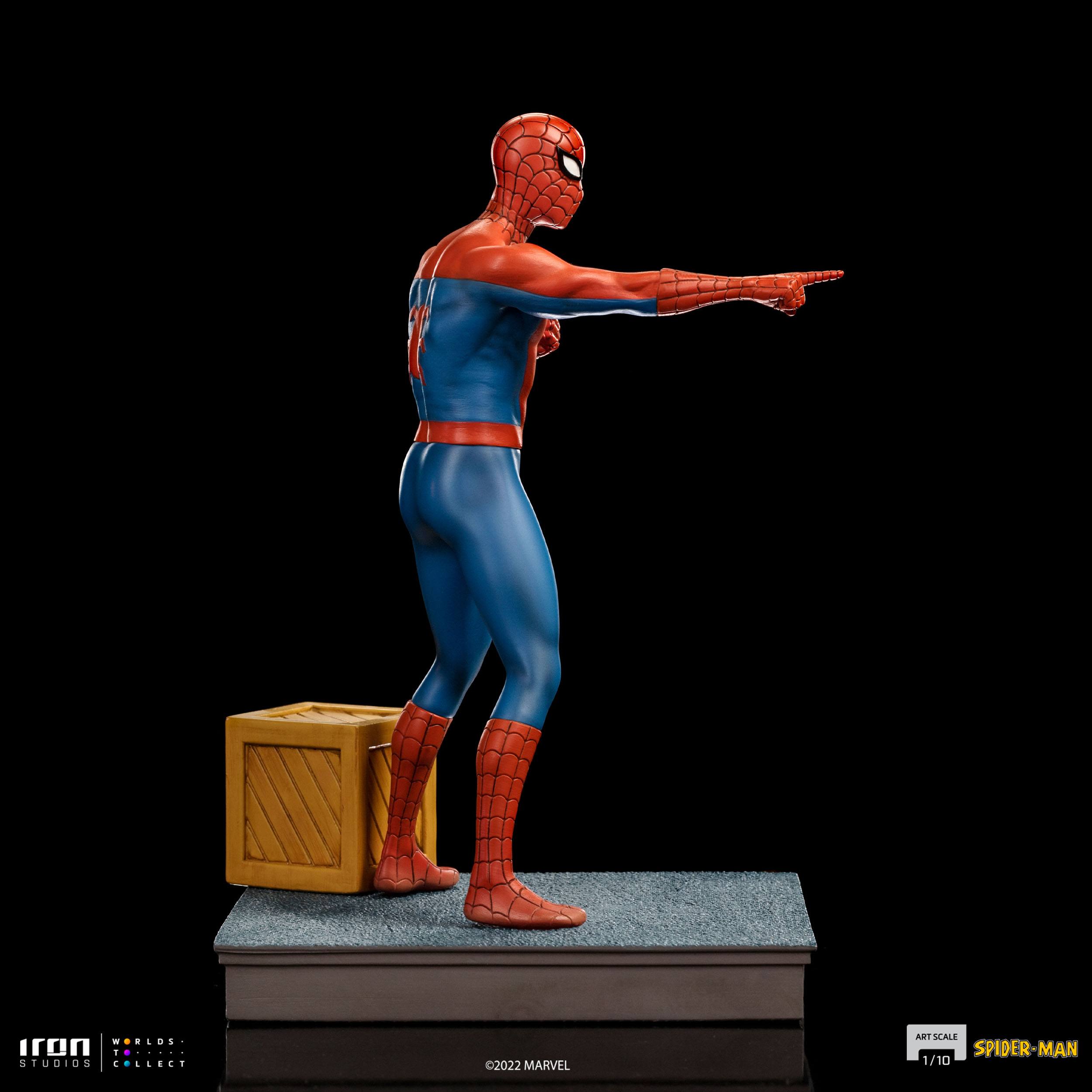 Foto 5 pulgar | Estatua Coleccionable Iron Studios Spider-man ('60 Animated Series) 1:10 De Escala