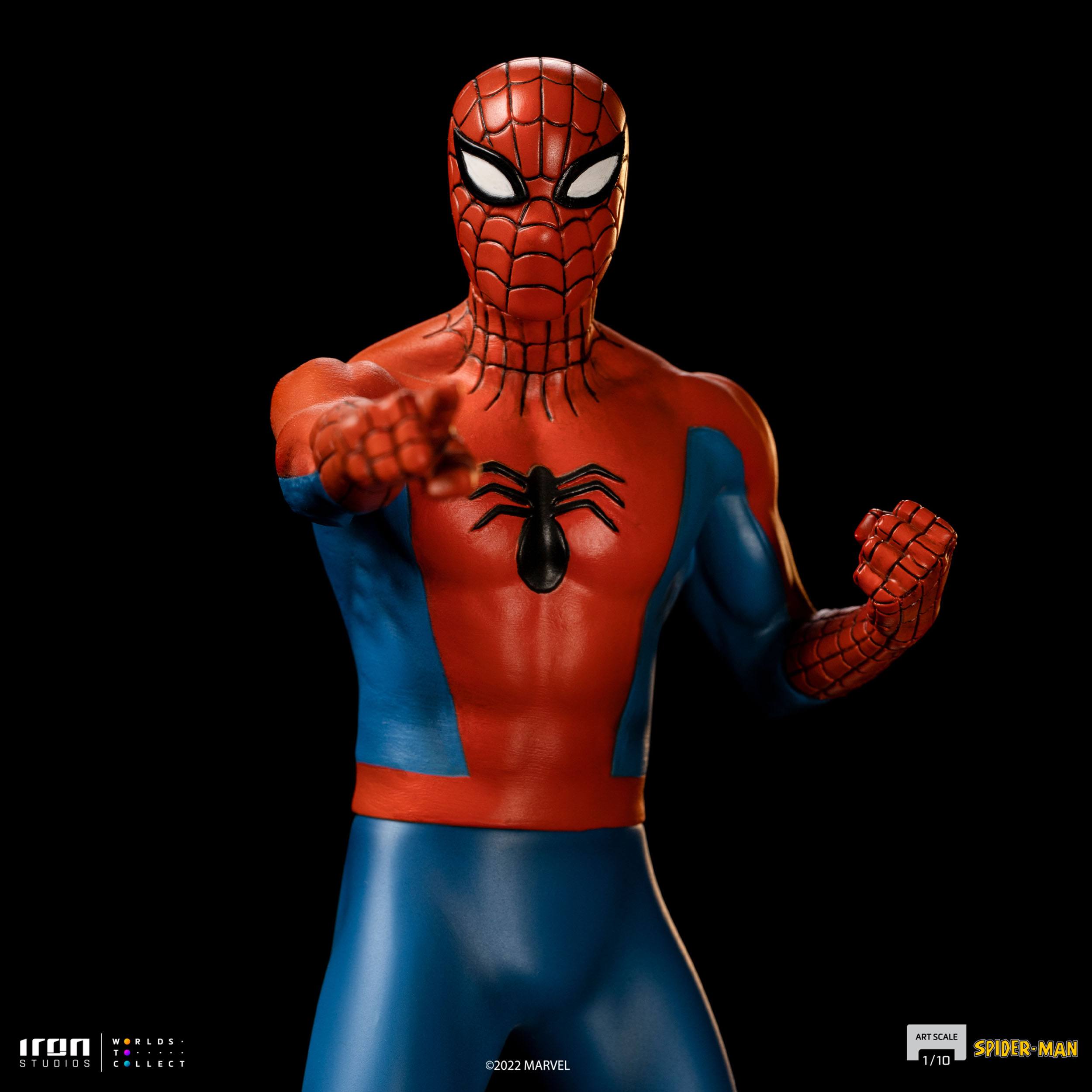 Foto 6 pulgar | Estatua Coleccionable Iron Studios Spider-man ('60 Animated Series) 1:10 De Escala