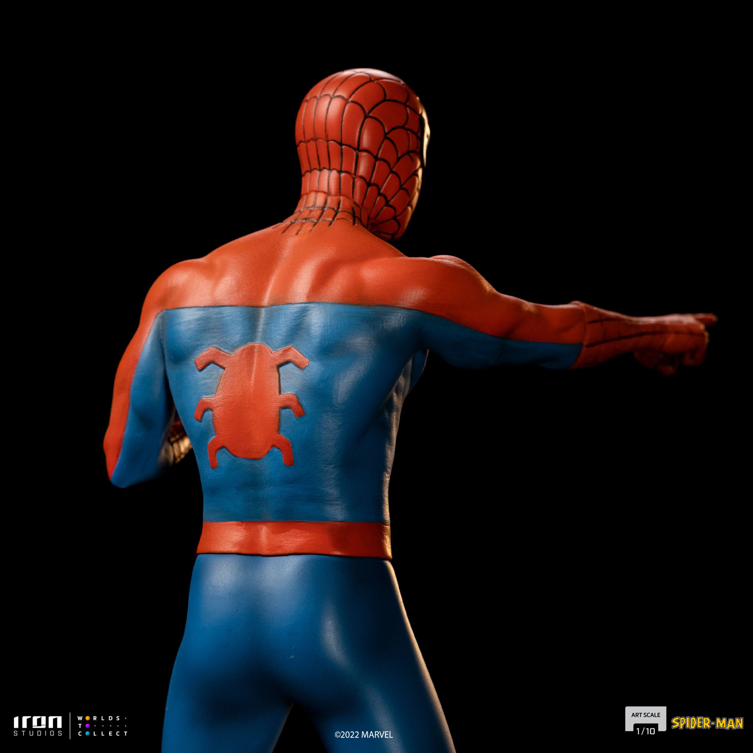 Foto 7 pulgar | Estatua Coleccionable Iron Studios Spider-man ('60 Animated Series) 1:10 De Escala