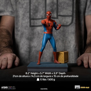 Foto 8 | Estatua Coleccionable Iron Studios Spider-man ('60 Animated Series) 1:10 De Escala