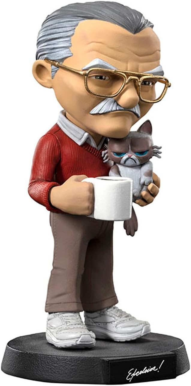 Foto 2 pulgar | Figura Coleccionable Iron Studios Mini Co. Stan Lee With Grumpy Cat