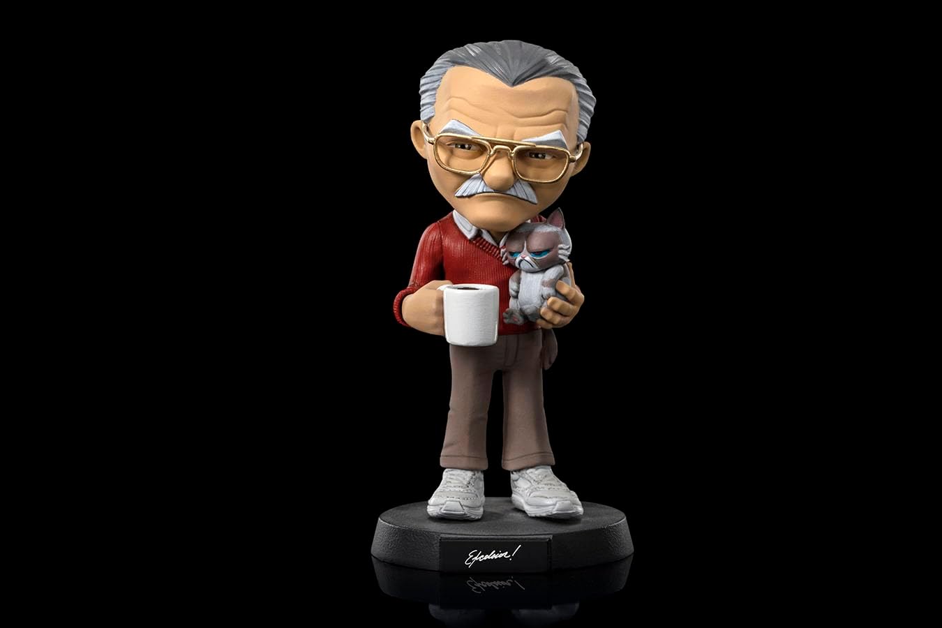 Foto 3 pulgar | Figura Coleccionable Iron Studios Mini Co. Stan Lee With Grumpy Cat