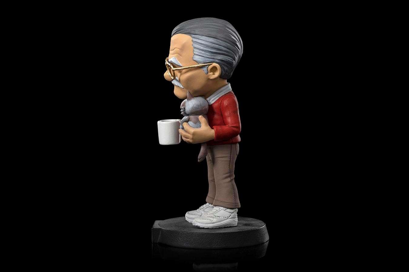 Foto 4 pulgar | Figura Coleccionable Iron Studios Mini Co. Stan Lee With Grumpy Cat