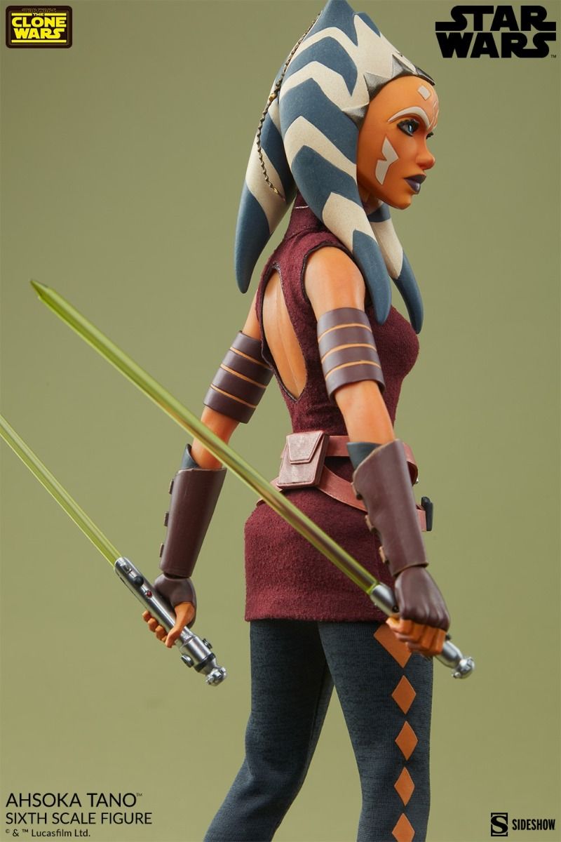 Foto 6 pulgar | Figura Sideshow 1:6 de Escala Star Wars The Clone Wars Ahsoka Tano