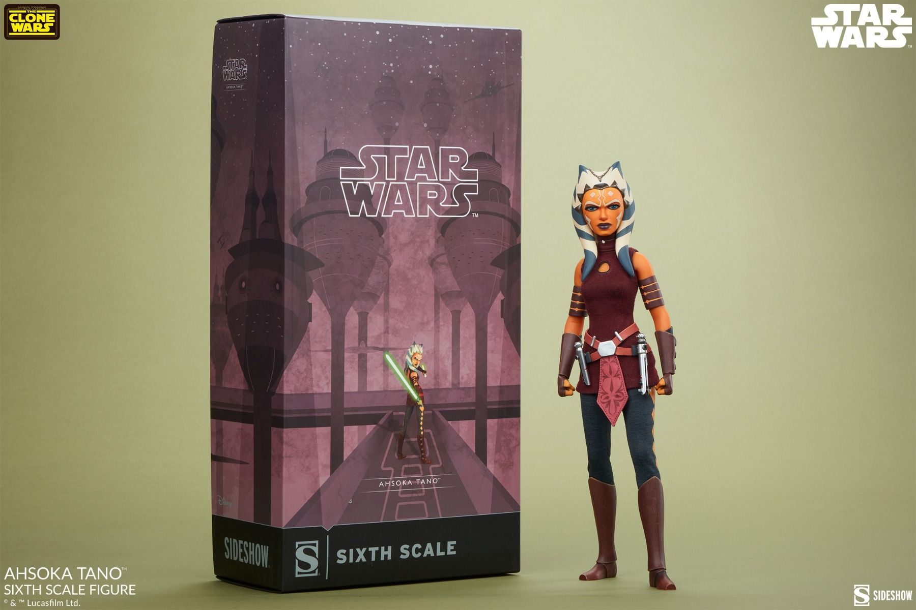 Foto 8 pulgar | Figura Sideshow 1:6 de Escala Star Wars The Clone Wars Ahsoka Tano