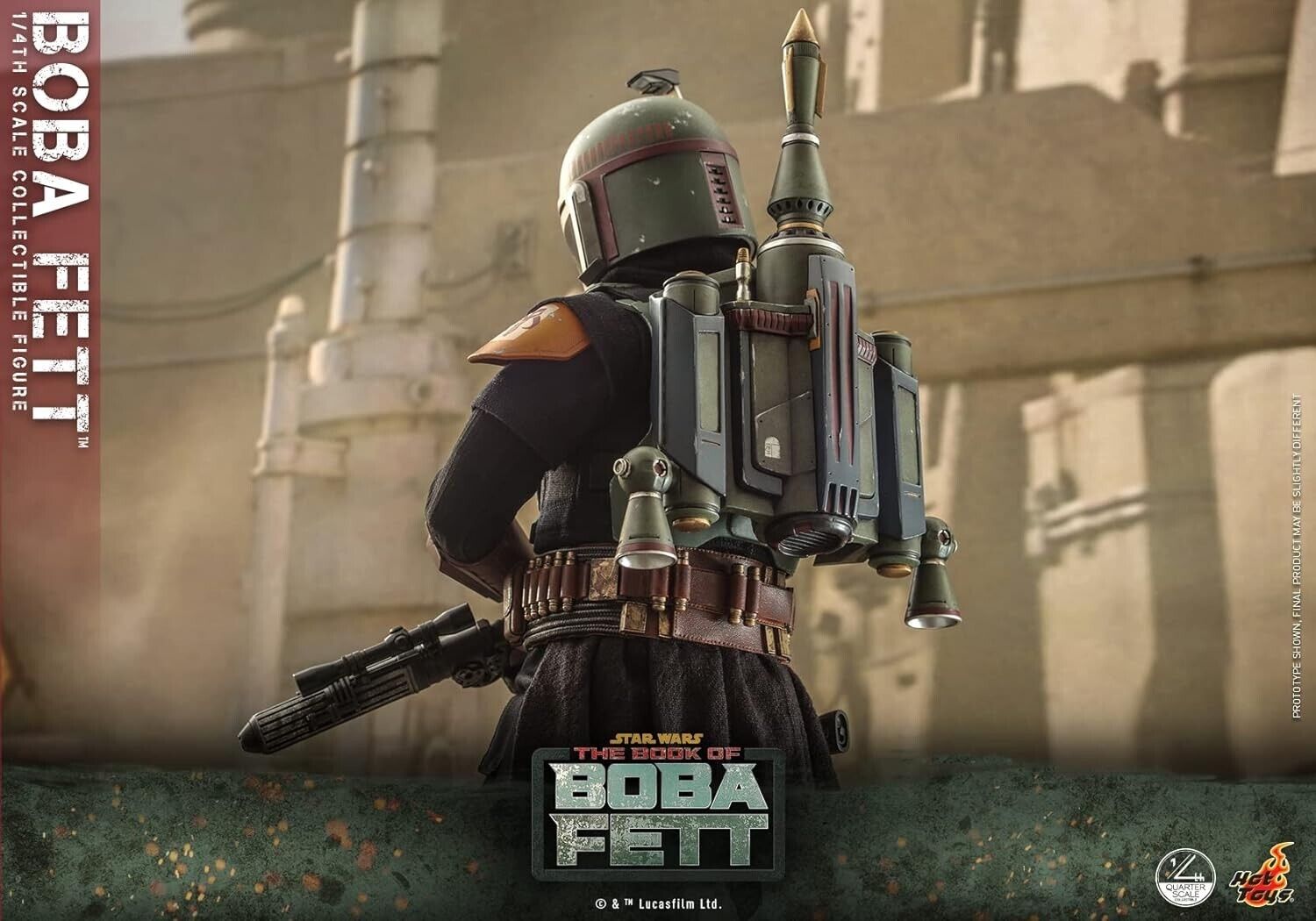 Foto 6 pulgar | Figura Hot Toys 1/4 De Escala Star Wars The Book Of Boba Fett: Boba Fett