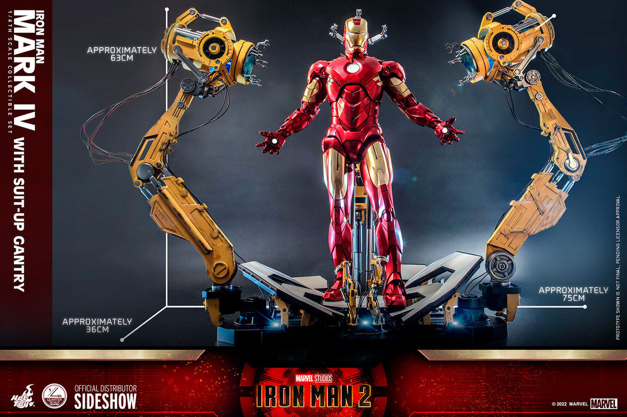 Foto 7 pulgar | Figura Hot Toys 1/4 De Escala Marvel Iron Man 2: Mark Iv (deluxe Edition)