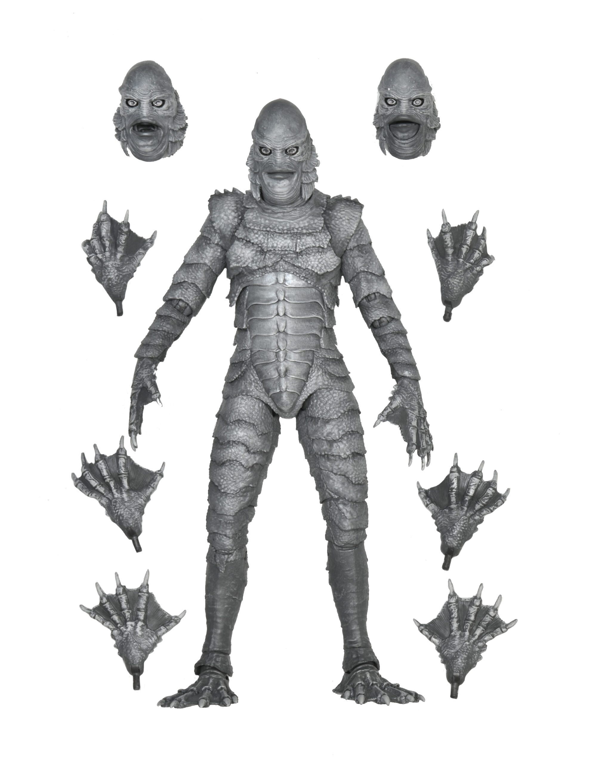 Foto 2 pulgar | Figura Neca Universal Monsters The Creature From The Black Lagoon Blanco y Negro