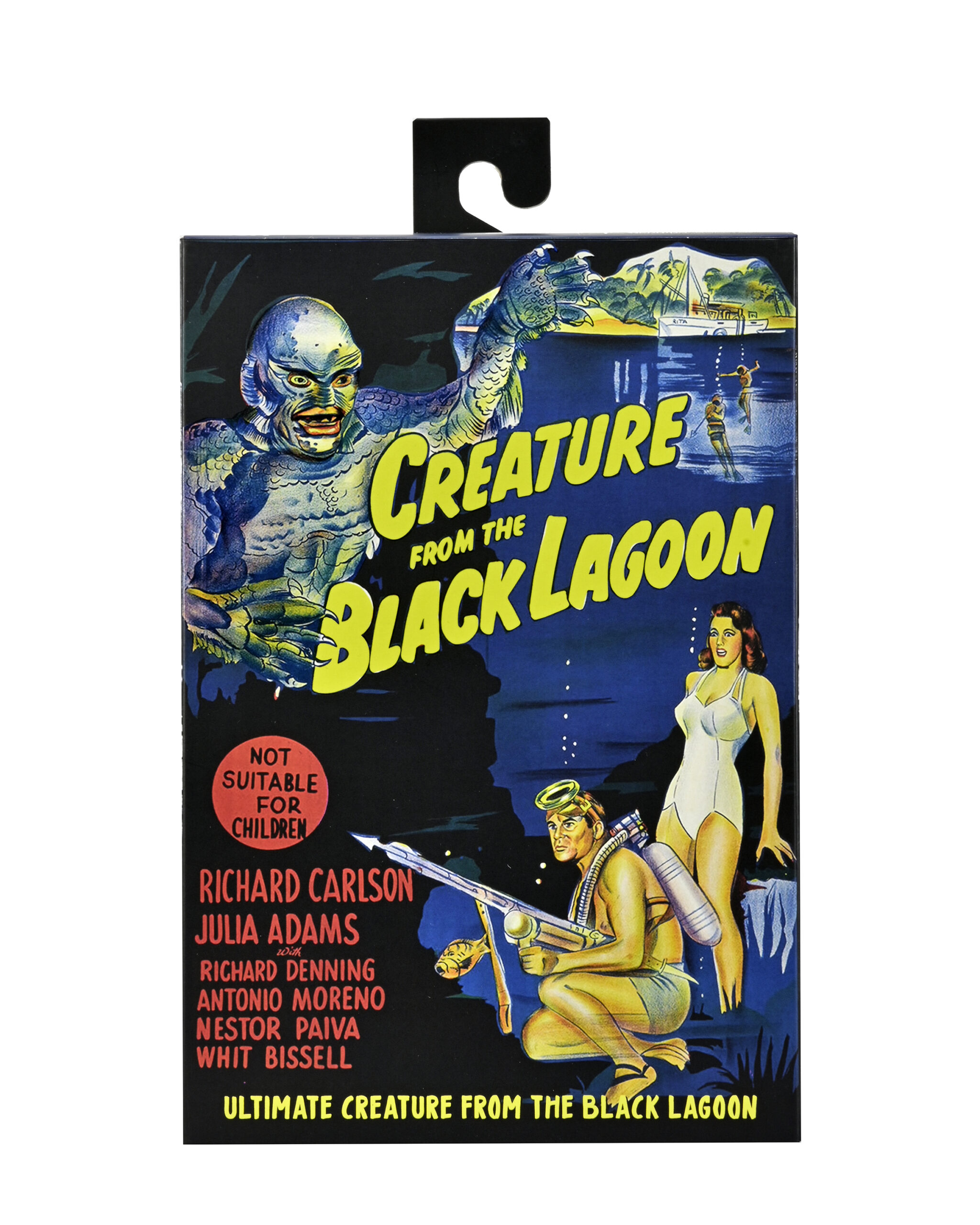 Foto 3 pulgar | Figura Neca Universal Monsters The Creature From The Black Lagoon Blanco y Negro