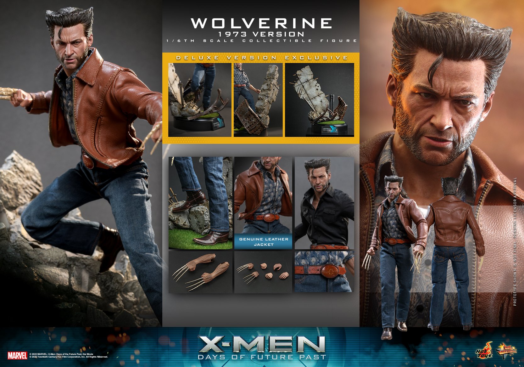 Foto 9 pulgar | Figura Hot Toys 1:6 de Escala Xmen Days Of Future Past: Wolverine (1973) Deluxe Edition