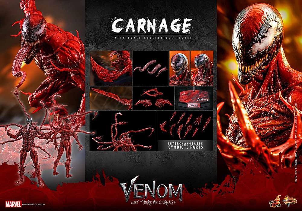 Foto 8 pulgar | Figura Carnage Hot Toys Venom Let There Be Carnage