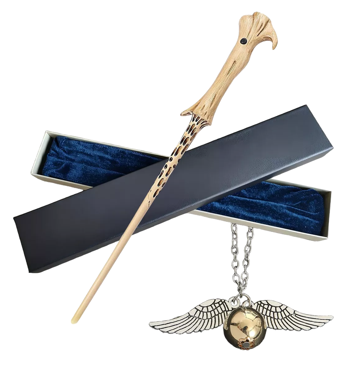 Foto 1 | Set Collar Snitch Vara Harry Potter Glow Wand Box, Color Voldemort