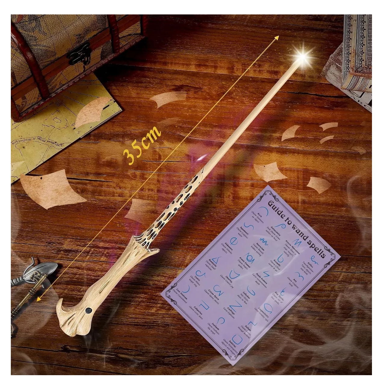 Foto 4 | Set Collar Snitch Vara Harry Potter Glow Wand Box, Color Voldemort