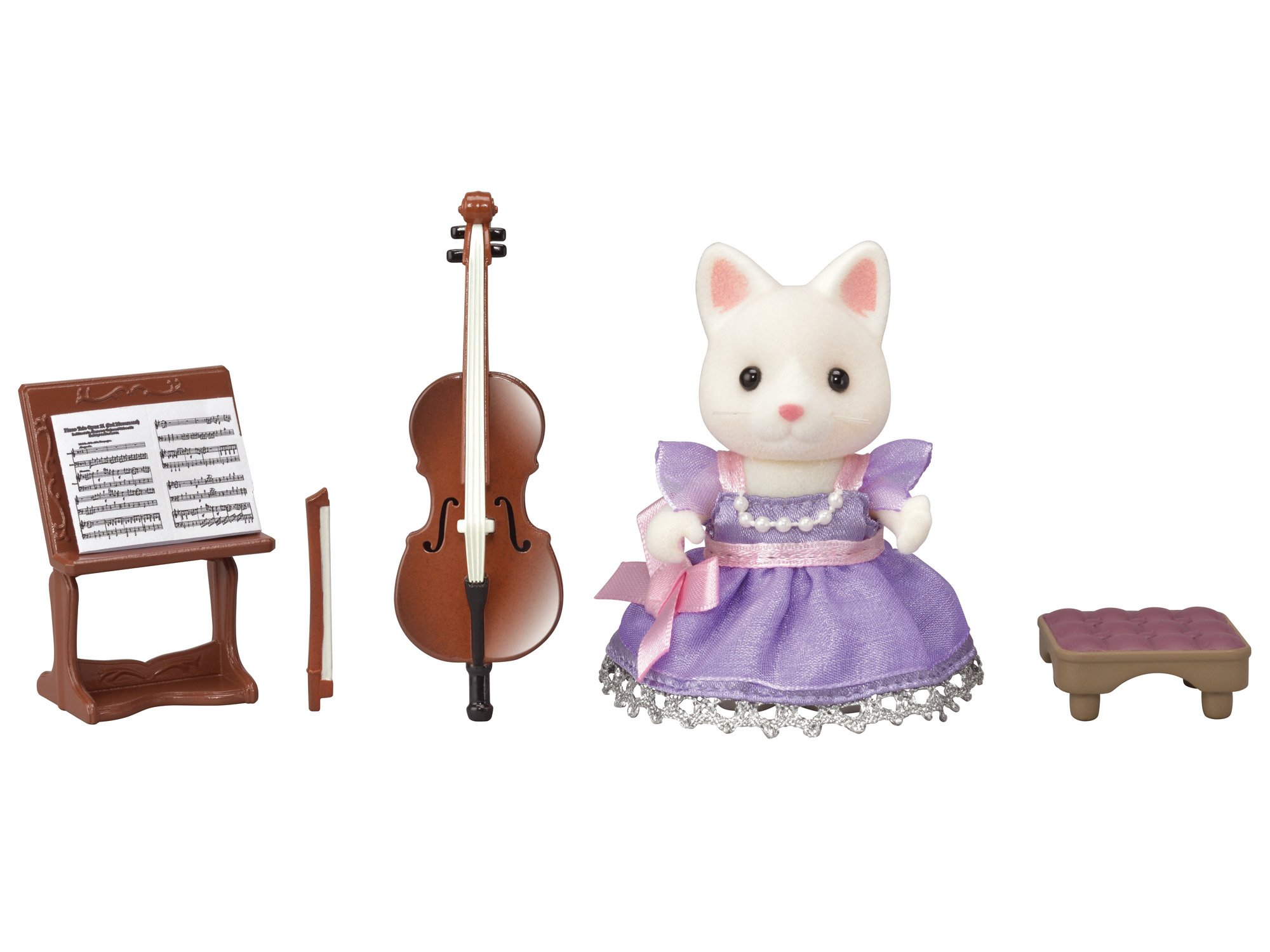 Foto 3 pulgar | Concierto para Violonchelo Toy Sylvanian Families Town con Silk Cat Girl - Venta Internacional