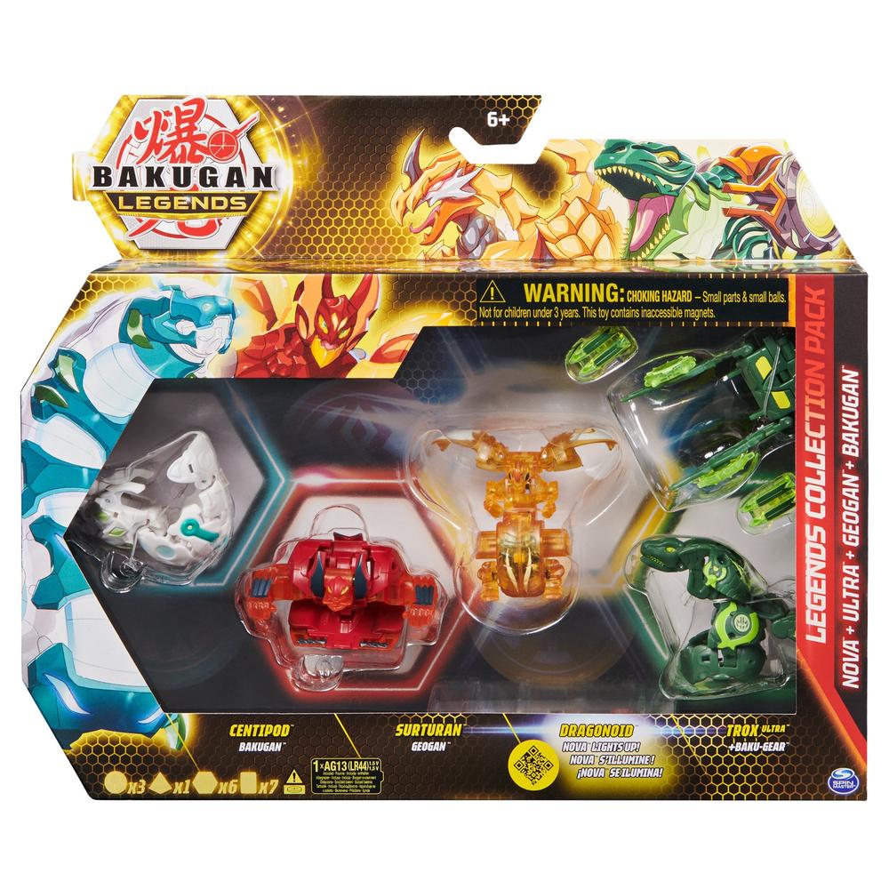 Foto 2 pulgar | Bakugan: Bakugan Legends - Pack Dragonoid Nova, Ultra Trox, Geogan Surturan Y Centipod