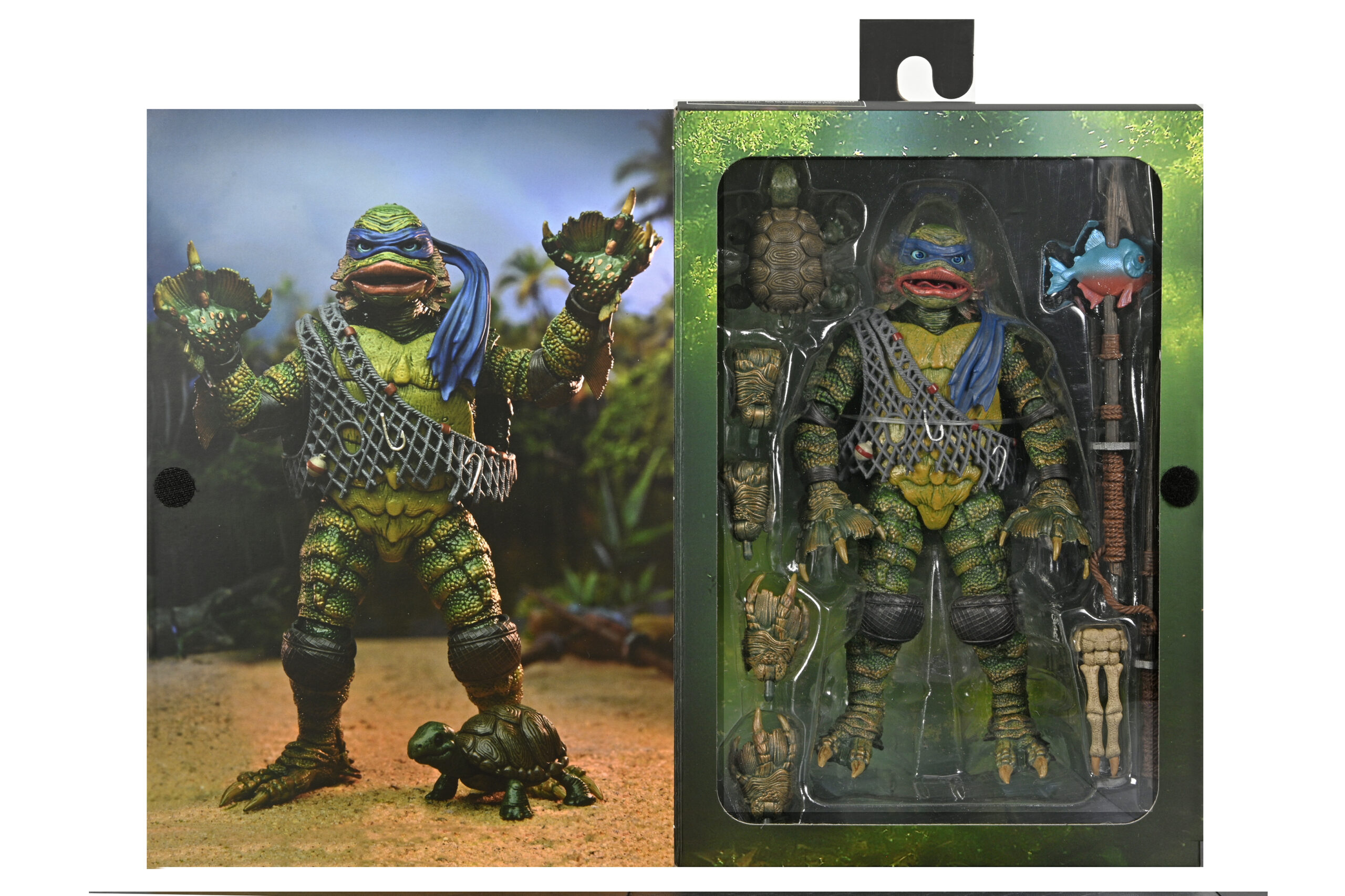 Foto 4 pulgar | Figura Neca Tortuga Ninja Mutante X Universal Monsters: Leonardo Hot Toys