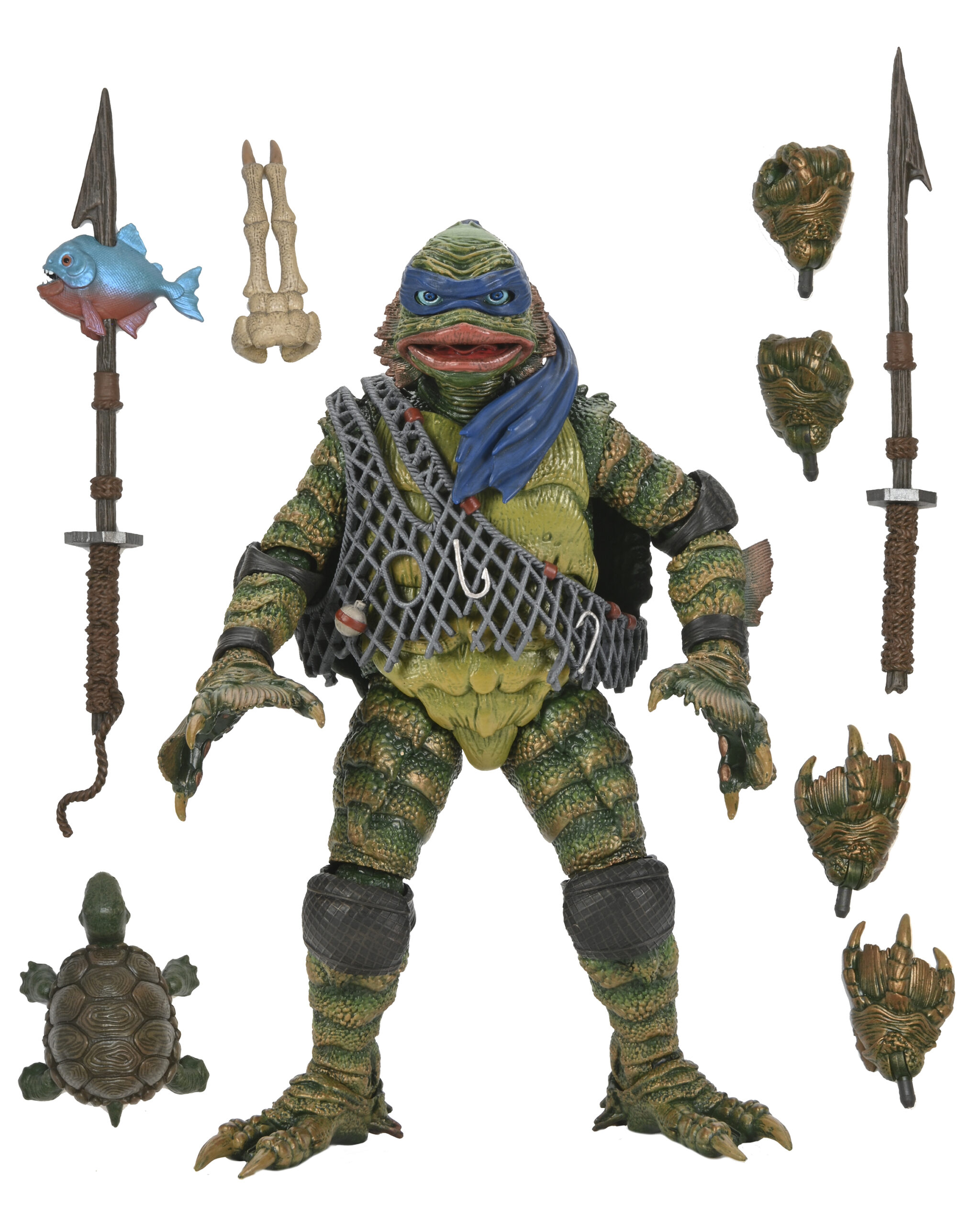 Foto 5 pulgar | Figura Neca Tortuga Ninja Mutante X Universal Monsters: Leonardo Hot Toys