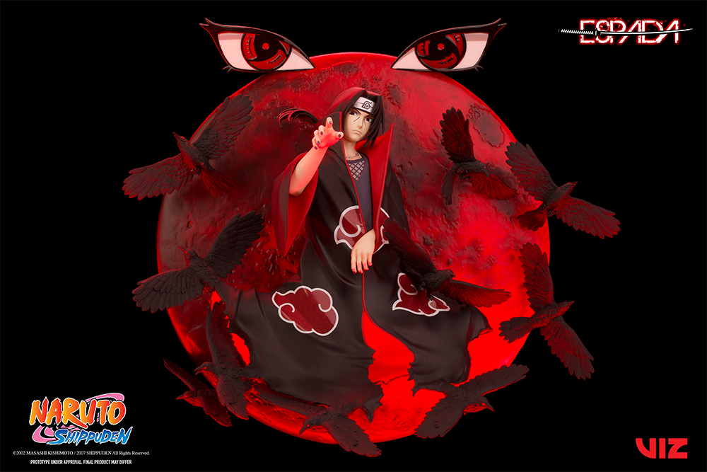 Foto 5 pulgar | Estatua de Pared Espada Arts Breach Wall Art Line Naruto Shippuden: Itachi Uchiha