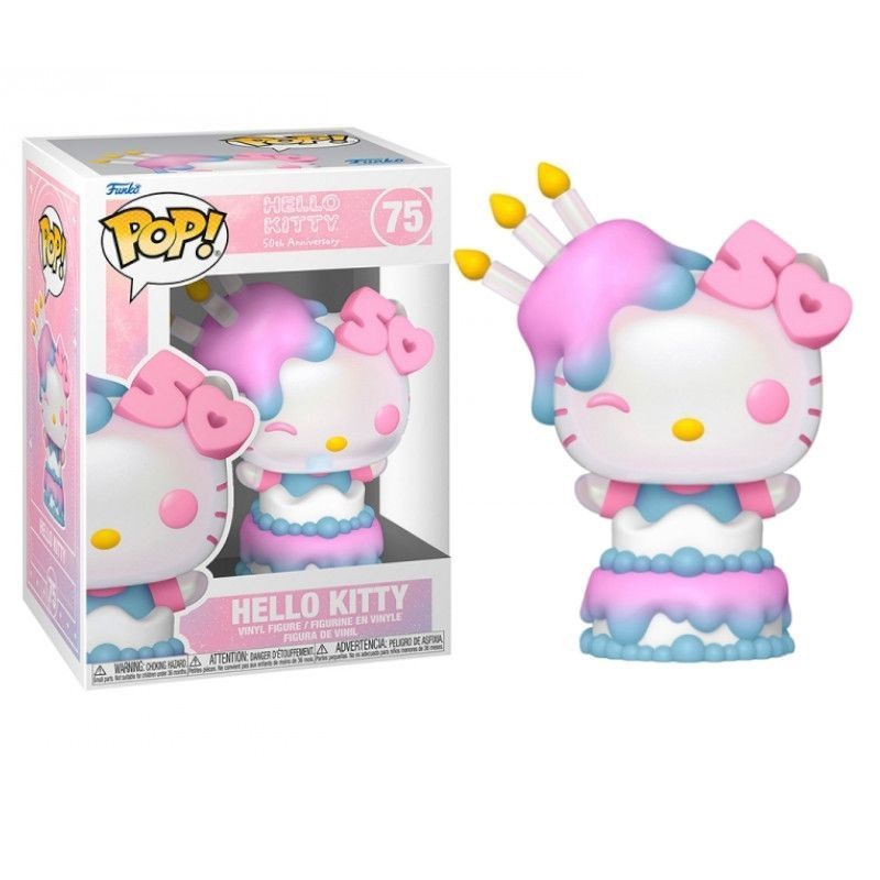 Foto 5 pulgar | Figura Funko Pop Sanrio: Hello Kitty 50 Anniversary Hello Kitty In Cake 75