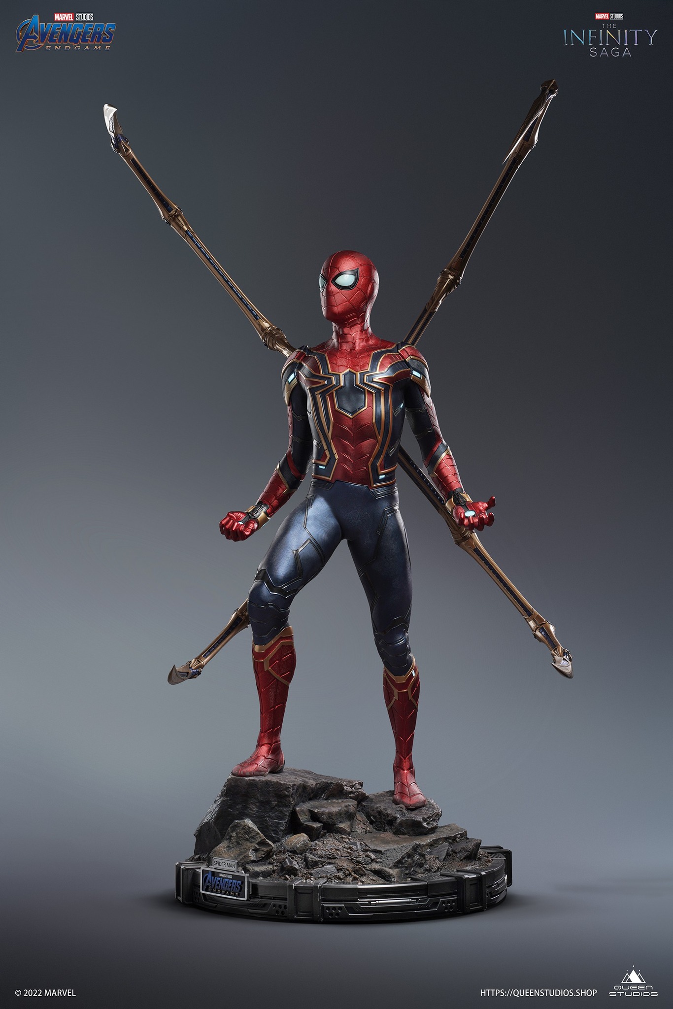 Foto 4 pulgar | Estatua Coleccionabkle Queen Studios Escala 1:2 Avengers Endgame: Iron Spider