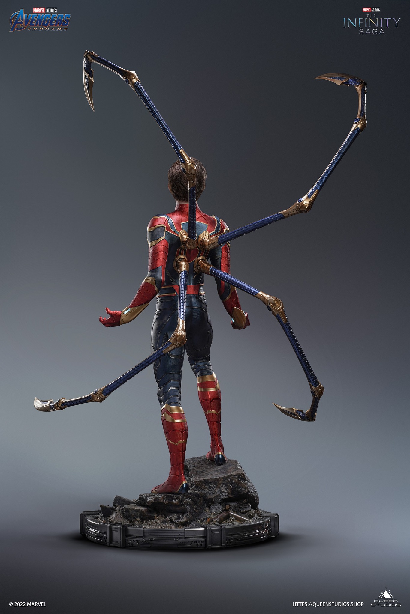 Foto 5 pulgar | Estatua Coleccionabkle Queen Studios Escala 1:2 Avengers Endgame: Iron Spider