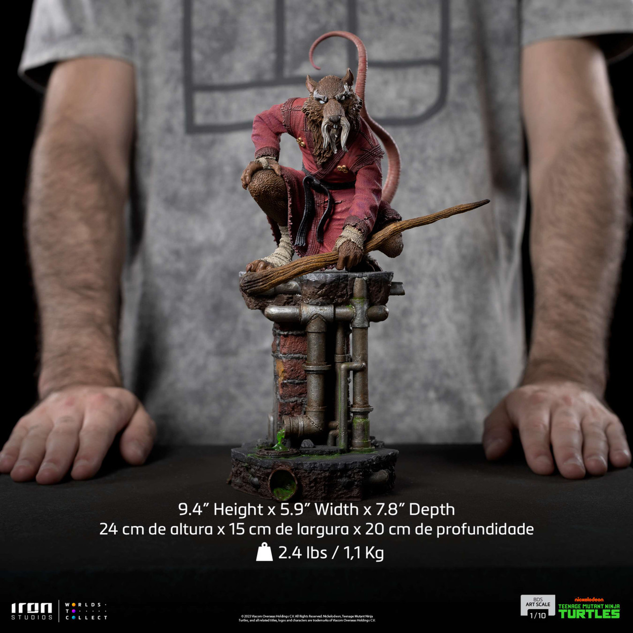 Foto 8 | Estatua Coleccionable Iron Studios Escala 1:10 Teenage Mutant Ninja Turtles: Master Splinter