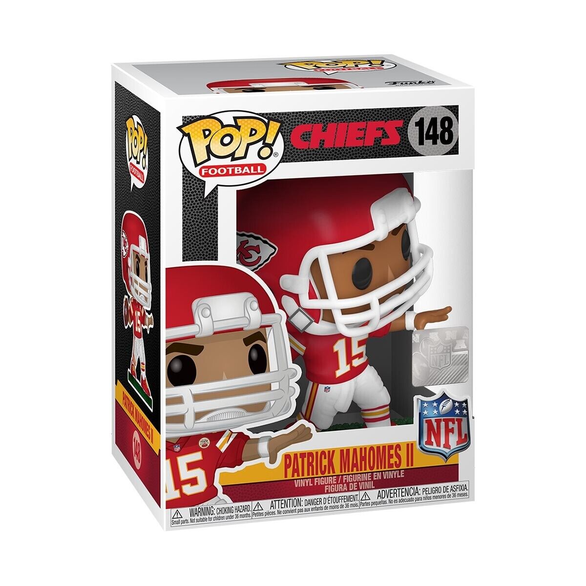 Foto 3 pulgar | Figura Funko Pop! Nfl Kansas City Chiefs: Patrick Mahomes Ii #148