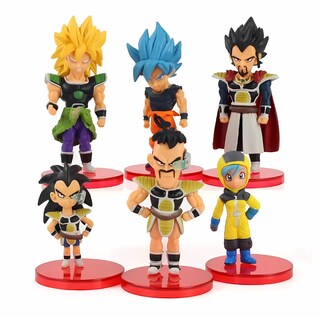 Foto 1 | Set 6 Figuras Mini Dragon Ball Z Broly Goku Rey Vegeta Bulma